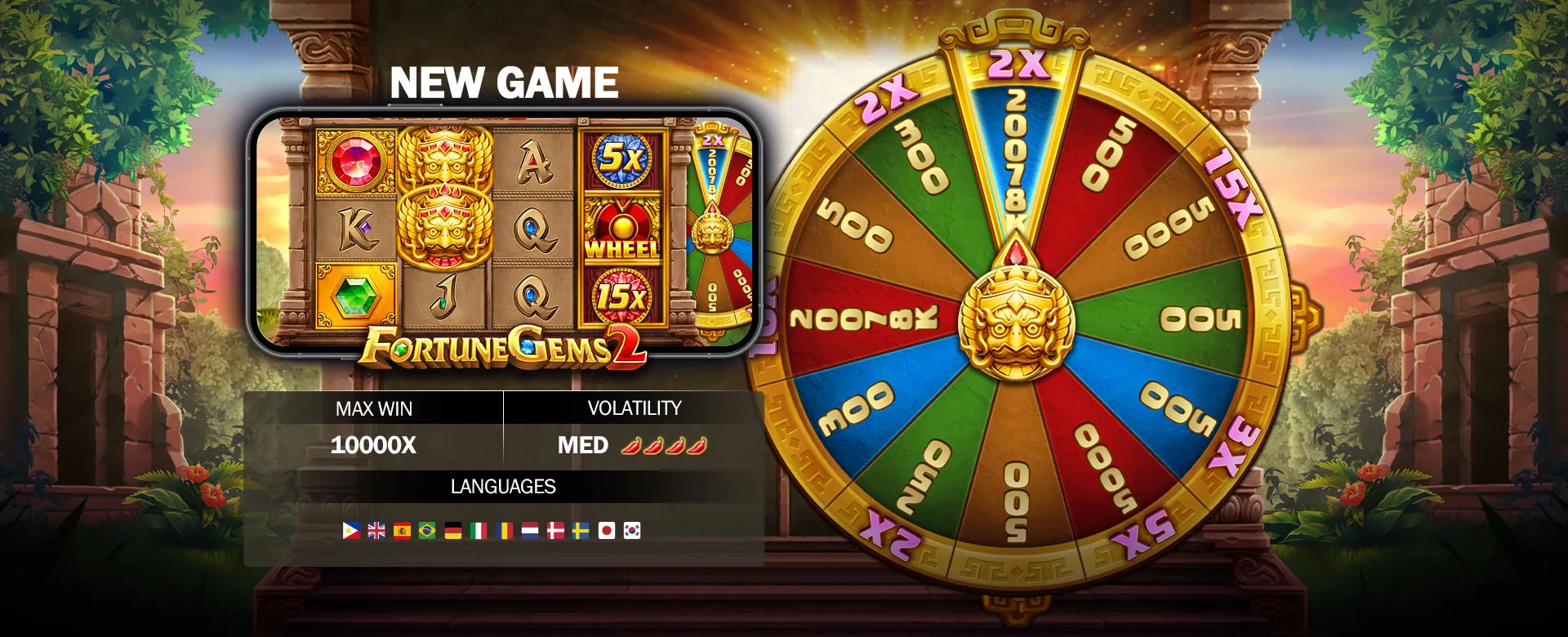 Dynamic background of a bustling online casino with PAGCOR Vic Sotto branding